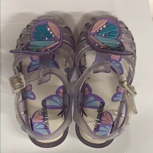 Mini Melissa Purple Butterfly Sandals for Summer